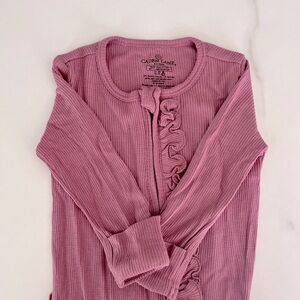 NWOT Caden Lane Ruffle Zipper Footie